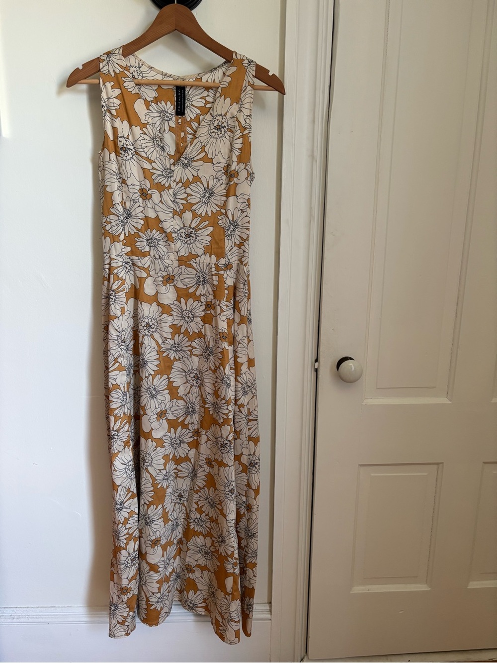 Sleeveless Silk Floral Midi Dress